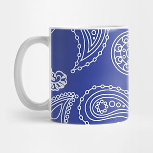 Mandala Pattern Blue and White Halloween Fall Autumn Season Mug